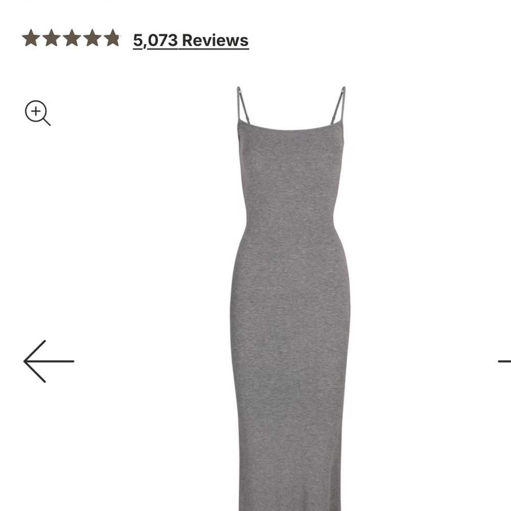 SKIMS Gray Strapless Dress